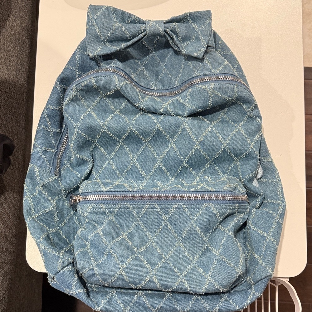 Stoney Clover Blue Quilted Backpack